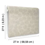 Lemieux et Cie Elora Leaf - Taupe Wallpaper | Buy Online Lemieux et Cie Elora Leaf wallpaper, color Taupe, SKU LM5354