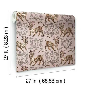 Lemieux et Cie Ferrandi wallpaper, color Light Pink, SKU CH1420