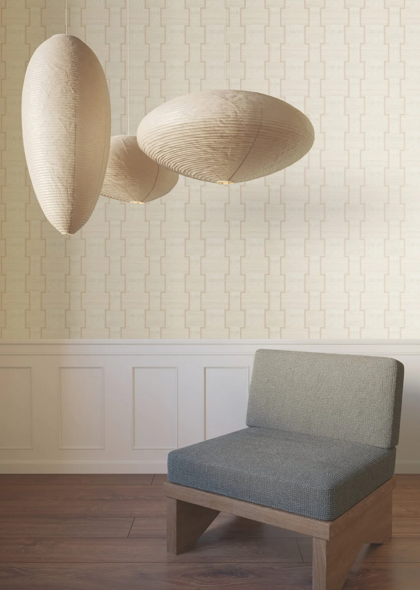 Lemieux et Cie La Broderie wallpaper, color Blush, SKU LM5372