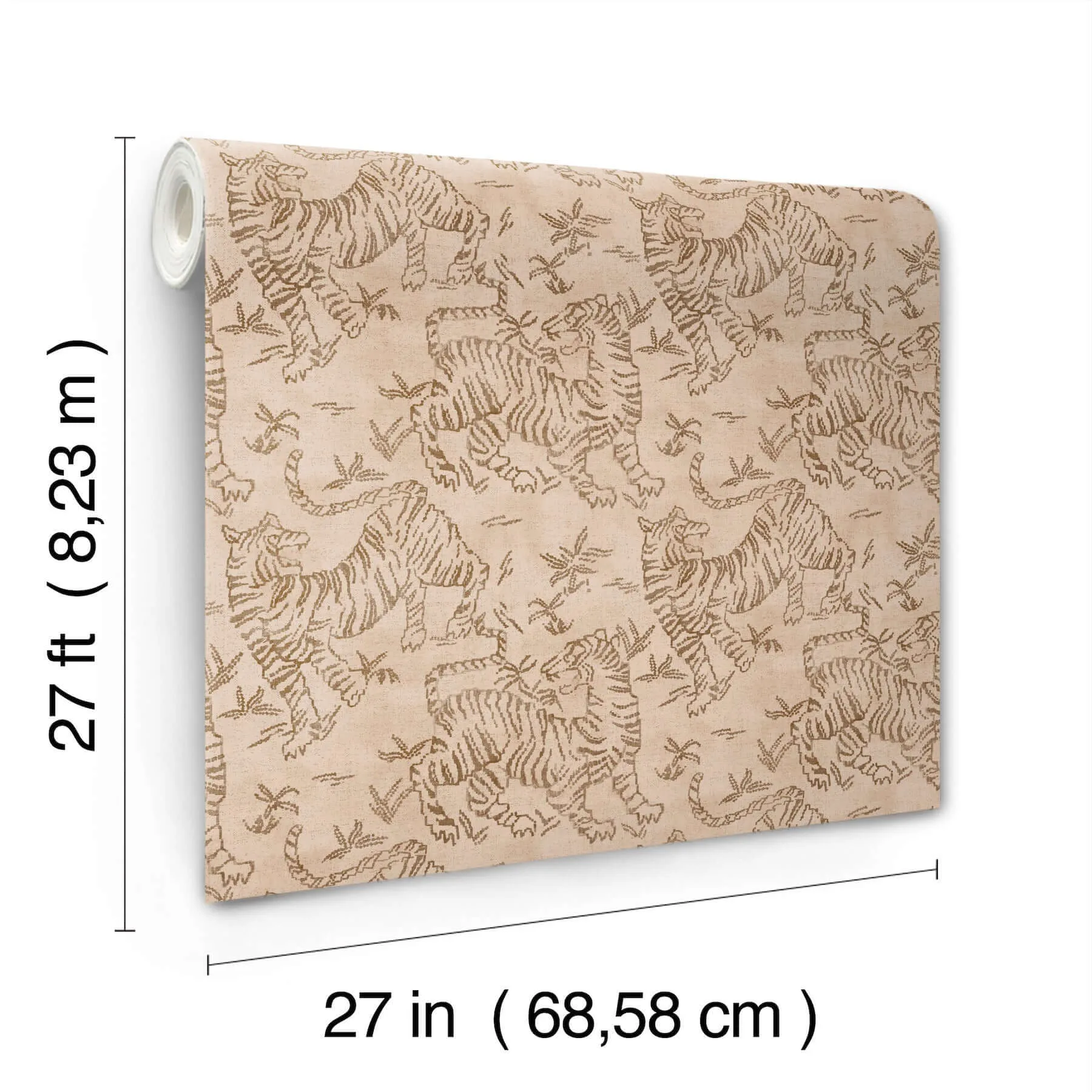 Lemieux et Cie Orly Tigers wallpaper, color Blush, SKU LM5334