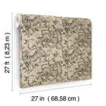 Lemieux et Cie Orly Tigers wallpaper, color Taupe, SKU LM5332
