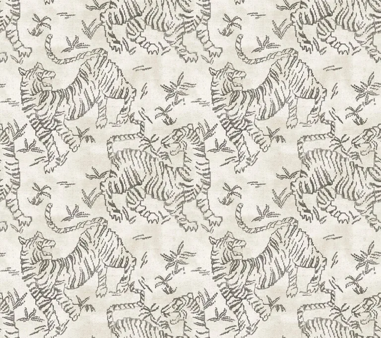 Lemieux et Cie Orly Tigers wallpaper, color White, SKU LM5331
