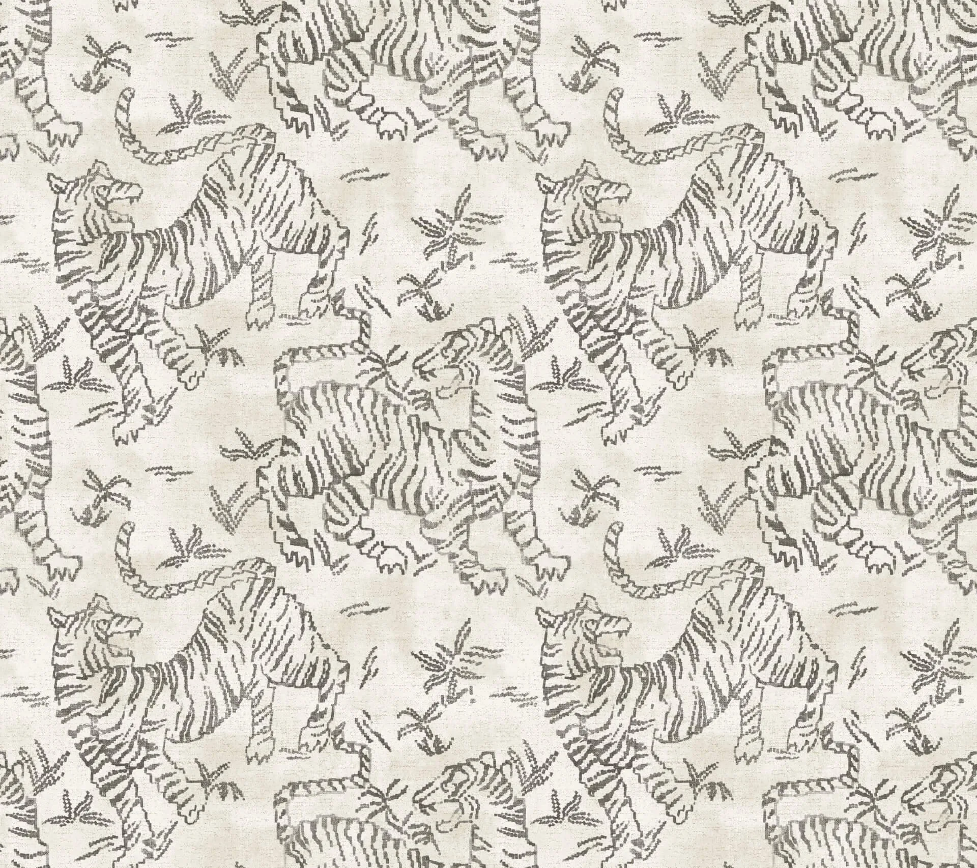 Lemieux et Cie Orly Tigers wallpaper, color White, SKU LM5331