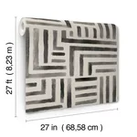 Lemieux et Cie Painterly Labyrinth wallpaper, color Charcoal, SKU LM5365