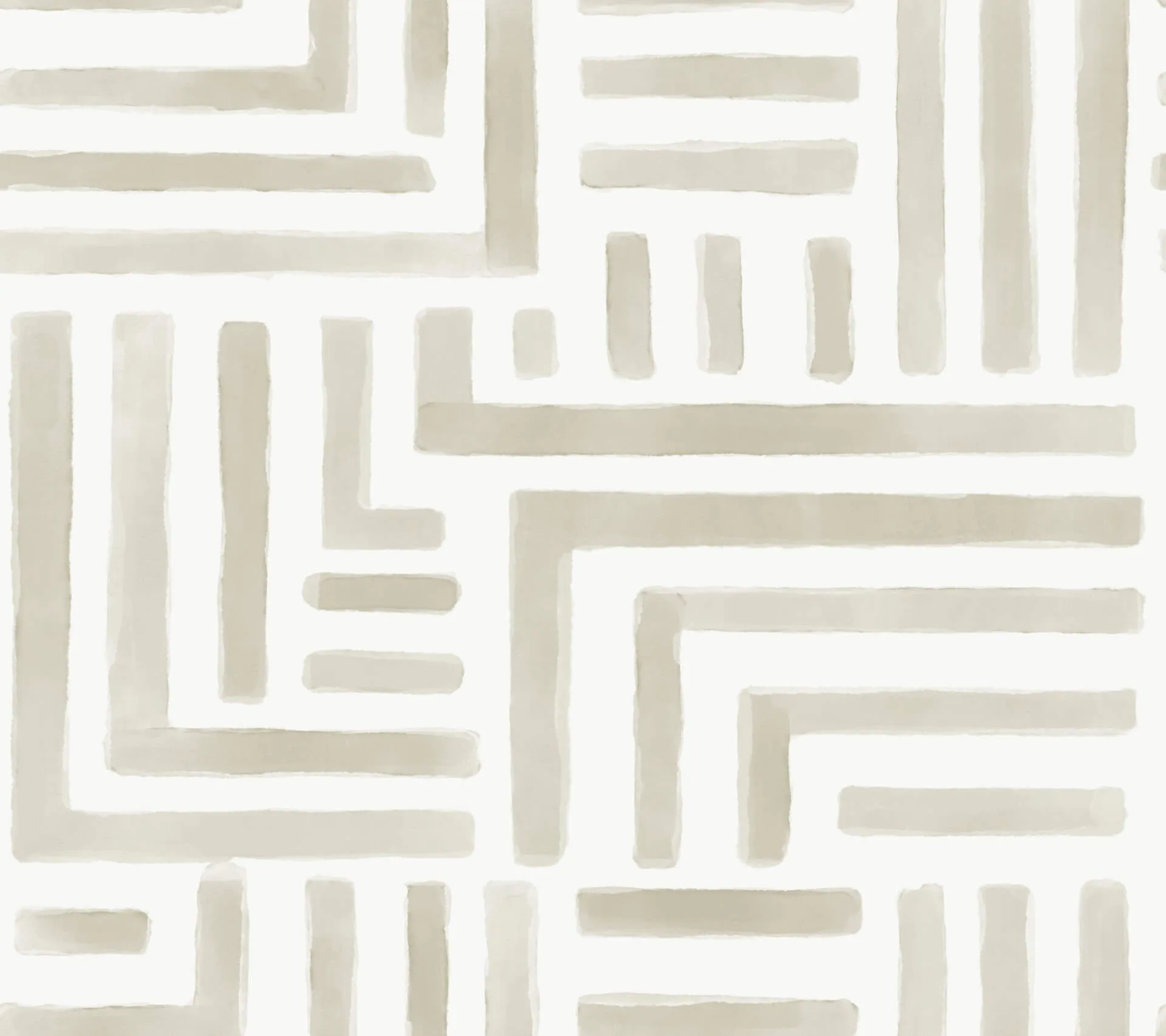 Lemieux et Cie Painterly Labyrinth wallpaper, color Light Neutral, SKU LM5362