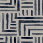 Lemieux et Cie Painterly Labyrinth - Navy Wallpaper | Buy Online Lemieux et Cie Painterly Labyrinth wallpaper, color Navy, SKU LM5361