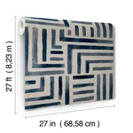Lemieux et Cie Painterly Labyrinth - Navy Wallpaper | Buy Online Lemieux et Cie Painterly Labyrinth wallpaper, color Navy, SKU LM5361