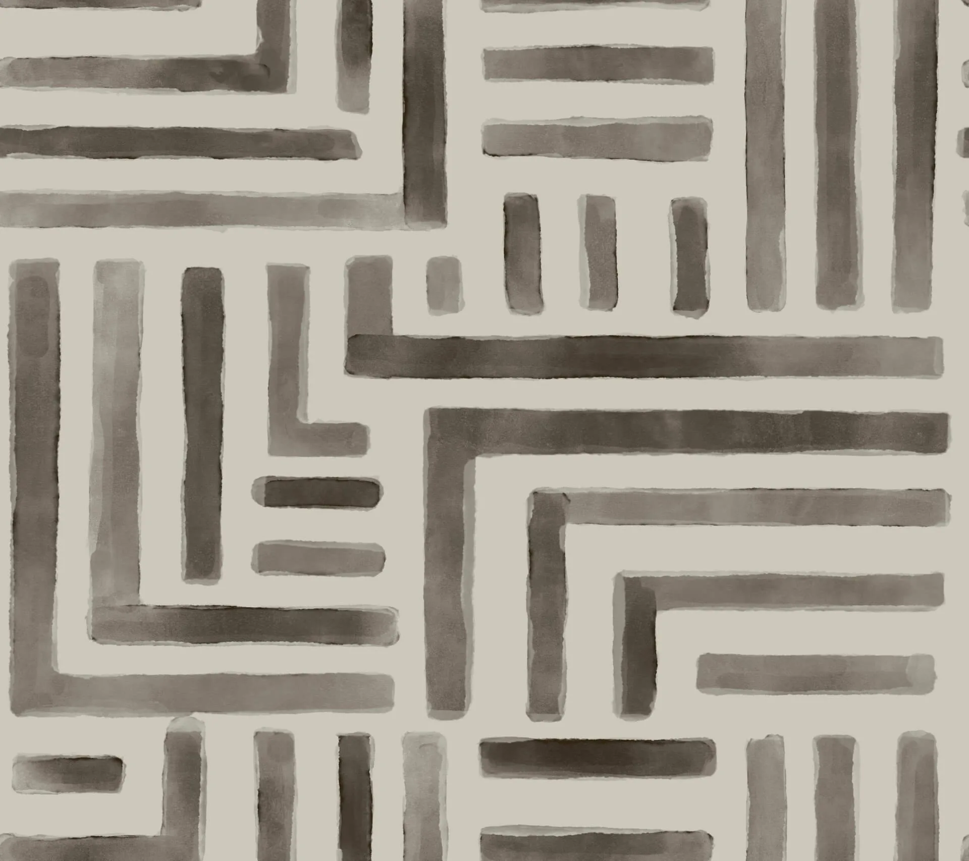 Lemieux et Cie Painterly Labyrinth wallpaper, color Warm Neutral, SKU LM5363
