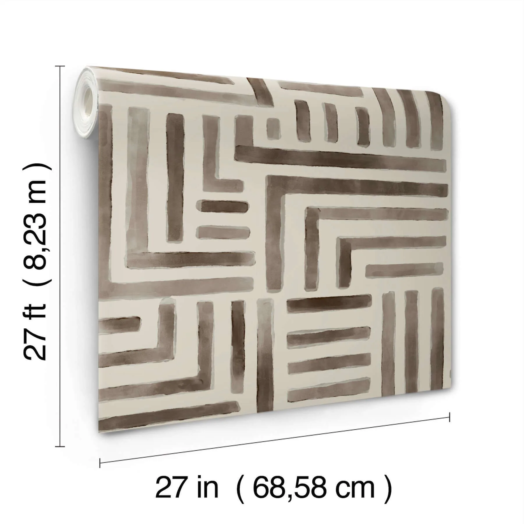 Lemieux et Cie Painterly Labyrinth - Warm Neutral Wallpaper | Buy Online Lemieux et Cie Painterly Labyrinth wallpaper, color Warm Neutral, SKU LM5363