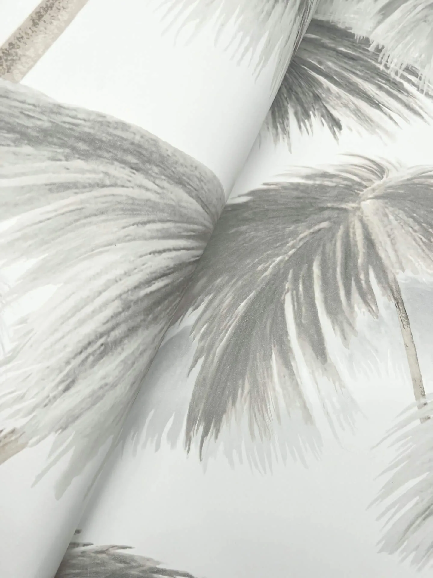 Lemieux et Cie Plein Air Palms wallpaper, color Black & White, SKU LM5432