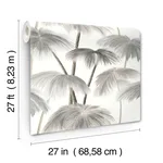Lemieux et Cie Plein Air Palms wallpaper, color Black & White, SKU LM5432
