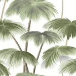 Lemieux et Cie Plein Air Palms - Green Wallpaper | Buy Online Lemieux et Cie Plein Air Palms wallpaper, color Green, SKU LM5431