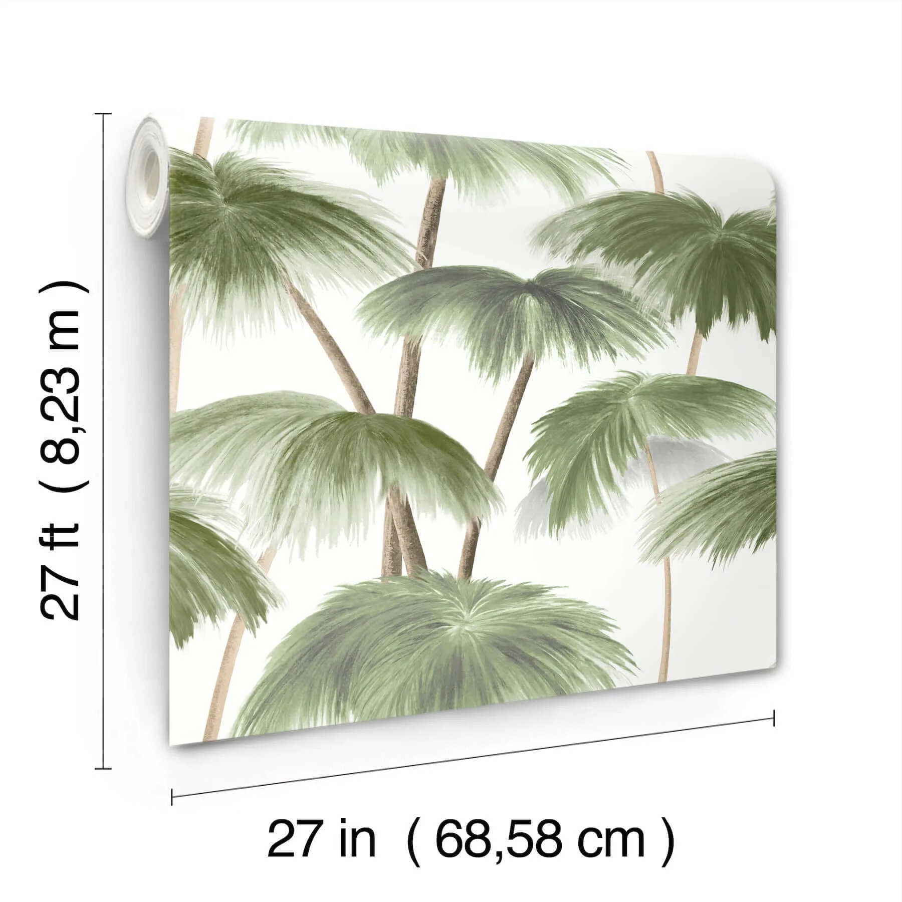 Lemieux et Cie Plein Air Palms - Green Wallpaper | Buy Online Lemieux et Cie Plein Air Palms wallpaper, color Green, SKU LM5431