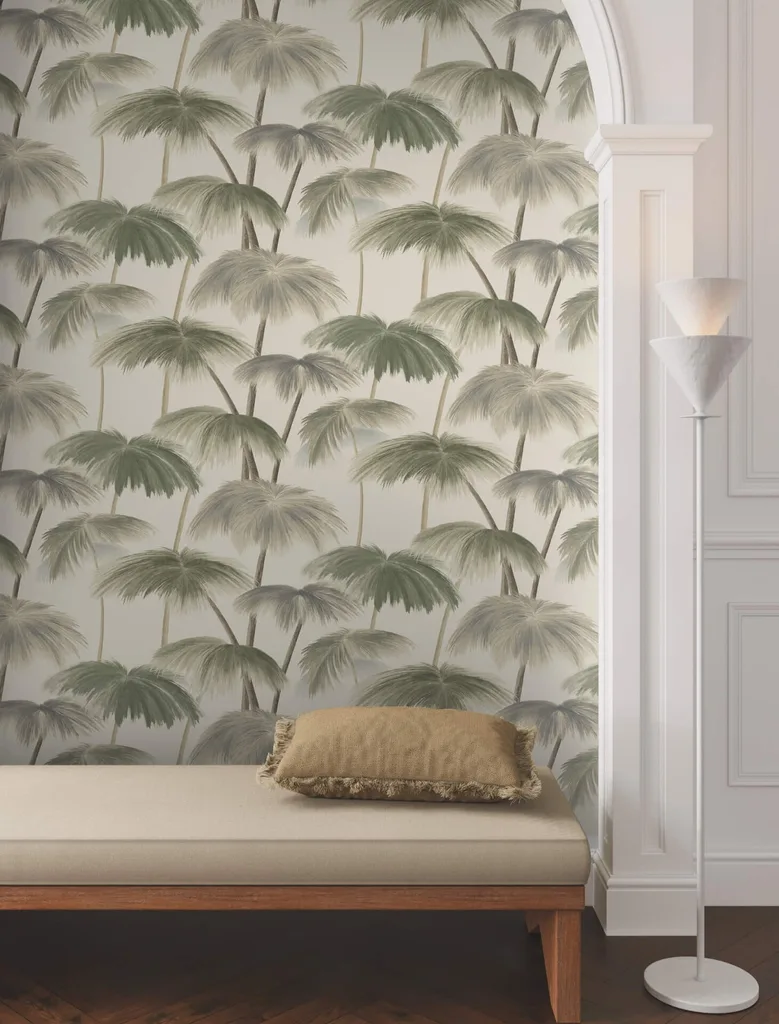 Lemieux et Cie Plein Air Palms wallpaper, color Vintage, SKU LM5433