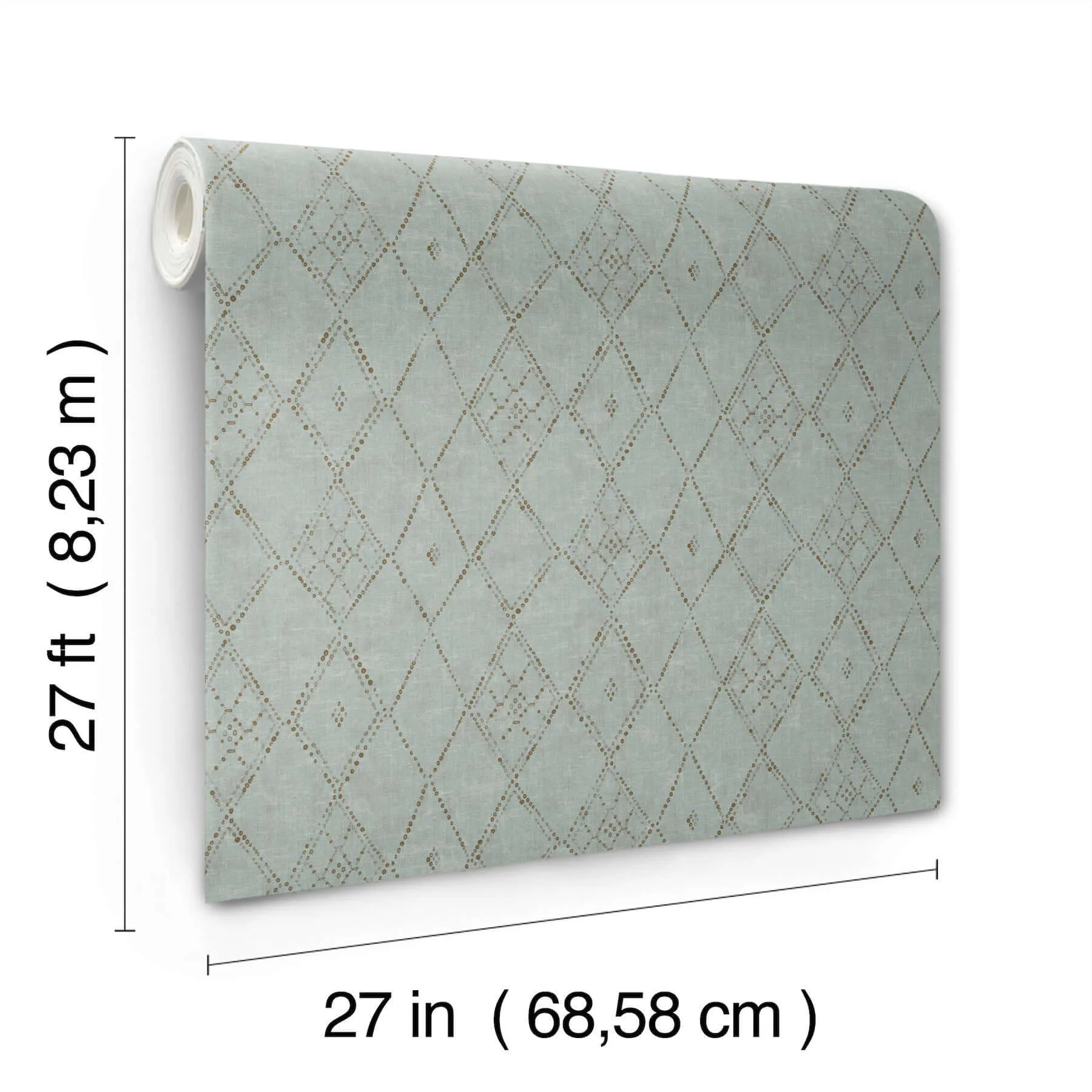 Lemieux et Cie Souk Diamonds - Sage Wallpaper | Buy Online Lemieux et Cie Souk Diamonds wallpaper, color Sage, SKU LM5313