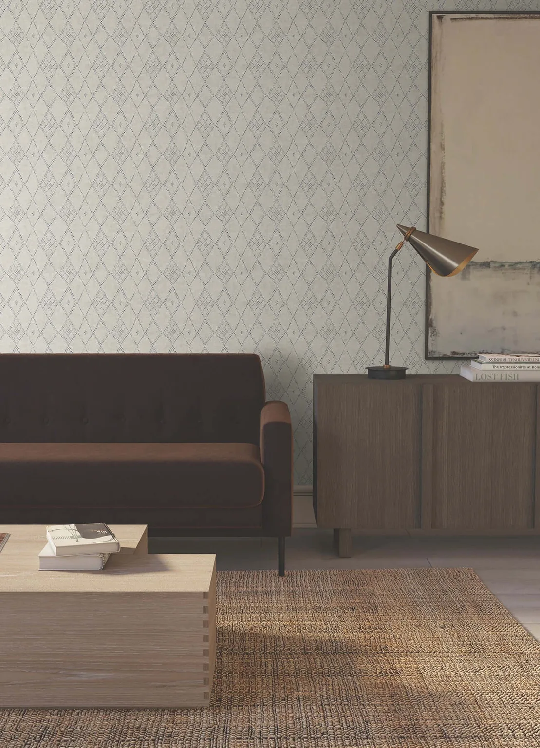 Lemieux et Cie Souk Diamonds wallpaper, color Taupe, SKU LM5314
