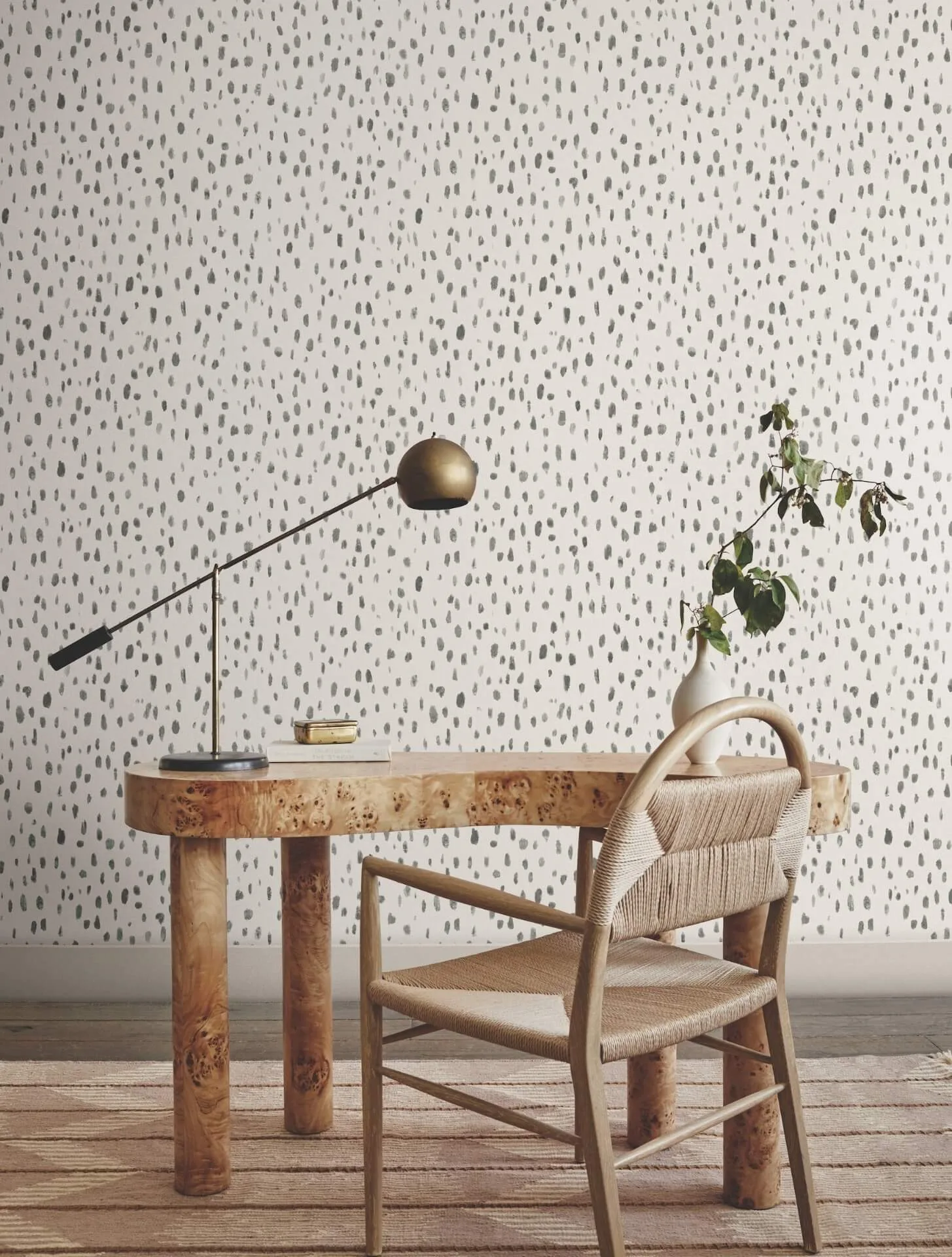 Lemieux et Cie Tachette wallpaper, color Charcoal, SKU LM5424