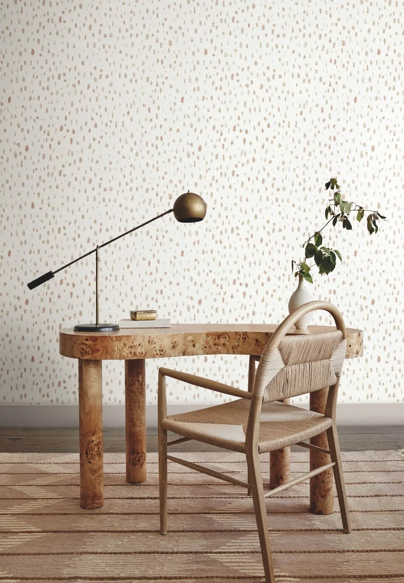 Lemieux et Cie Tachette wallpaper, color Terracotta, SKU LM5422