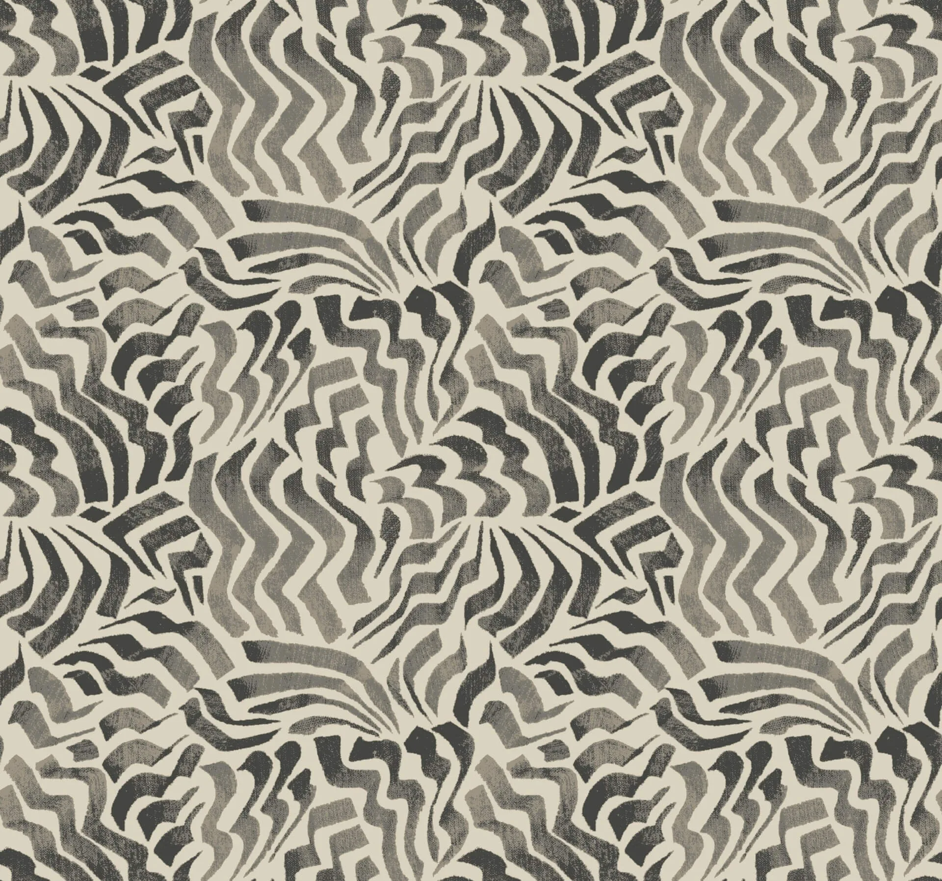 Lemieux et Cie Zora Wave wallpaper, color Charcoal, SKU LM5324