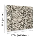 Lemieux et Cie Zora Wave - Charcoal Wallpaper | Buy Online Lemieux et Cie Zora Wave wallpaper, color Charcoal, SKU LM5324