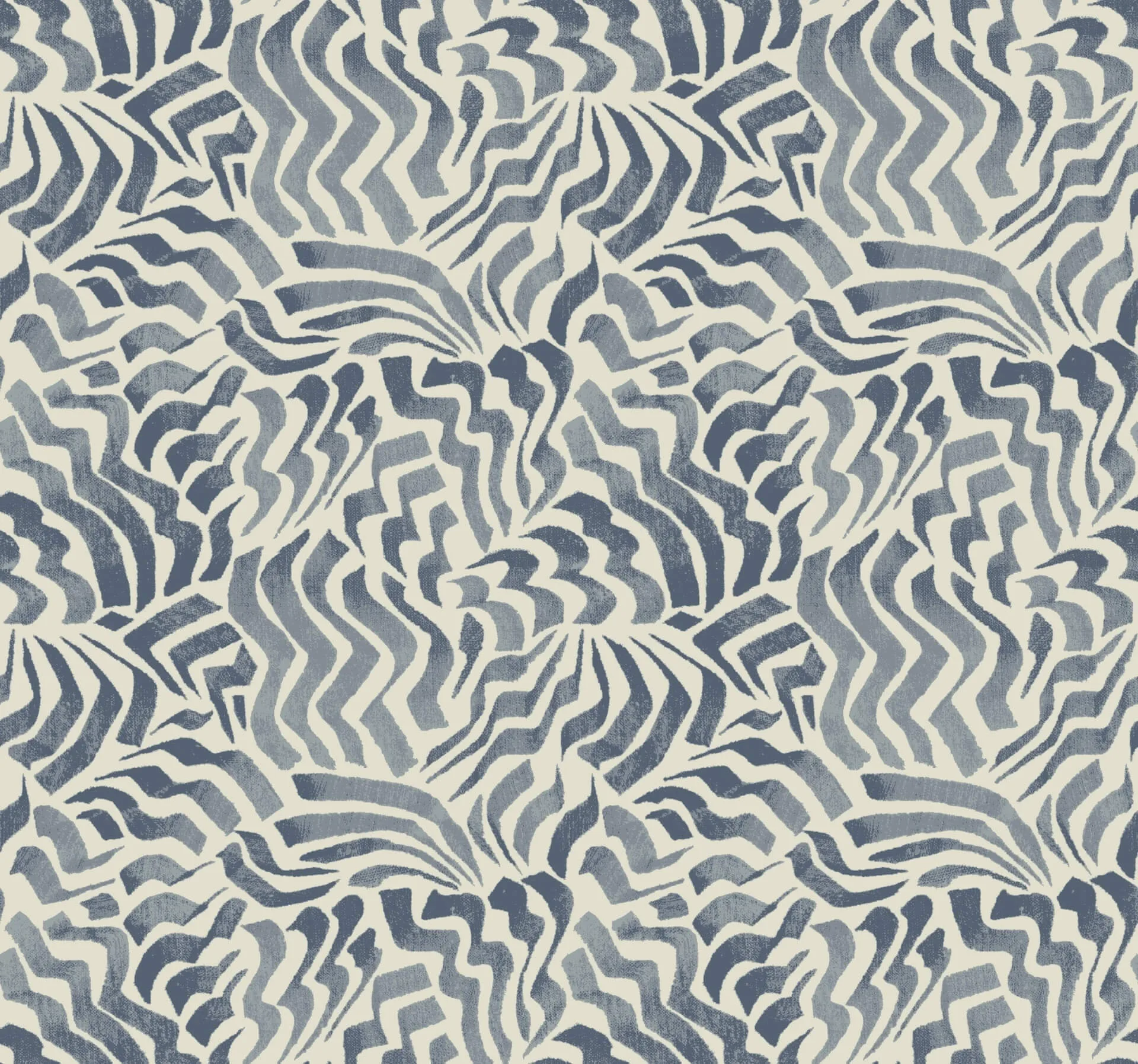 Lemieux et Cie Zora Wave wallpaper, color Denim, SKU LM5323