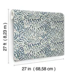 Lemieux et Cie Zora Wave - Denim Wallpaper | Buy Online Lemieux et Cie Zora Wave wallpaper, color Denim, SKU LM5323
