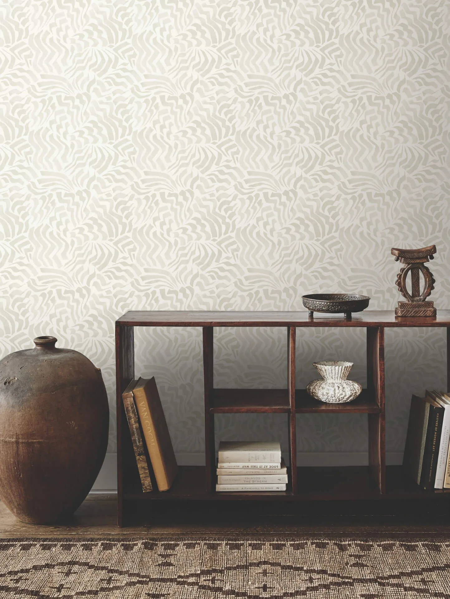 Lemieux et Cie Zora Wave wallpaper, color Light Grey, SKU LM5321