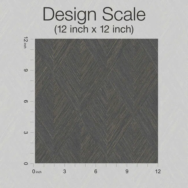Magnolia Home Belmont wallpaper, color Black, SKU OM3632