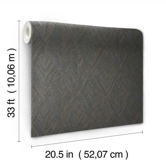 Magnolia Home Belmont wallpaper, color Black, SKU OM3632