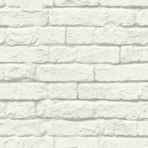 Magnolia Home Brick & Mortar wallpaper, color White & Grey, SKU MH1555