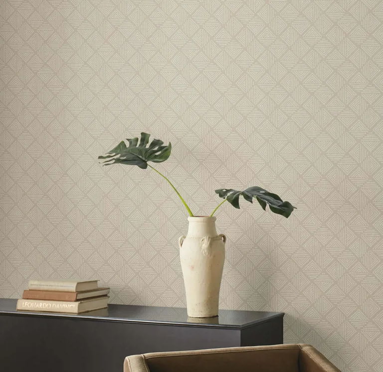 Magnolia Home Center Square wallpaper, color Yarn, SKU MJ4860