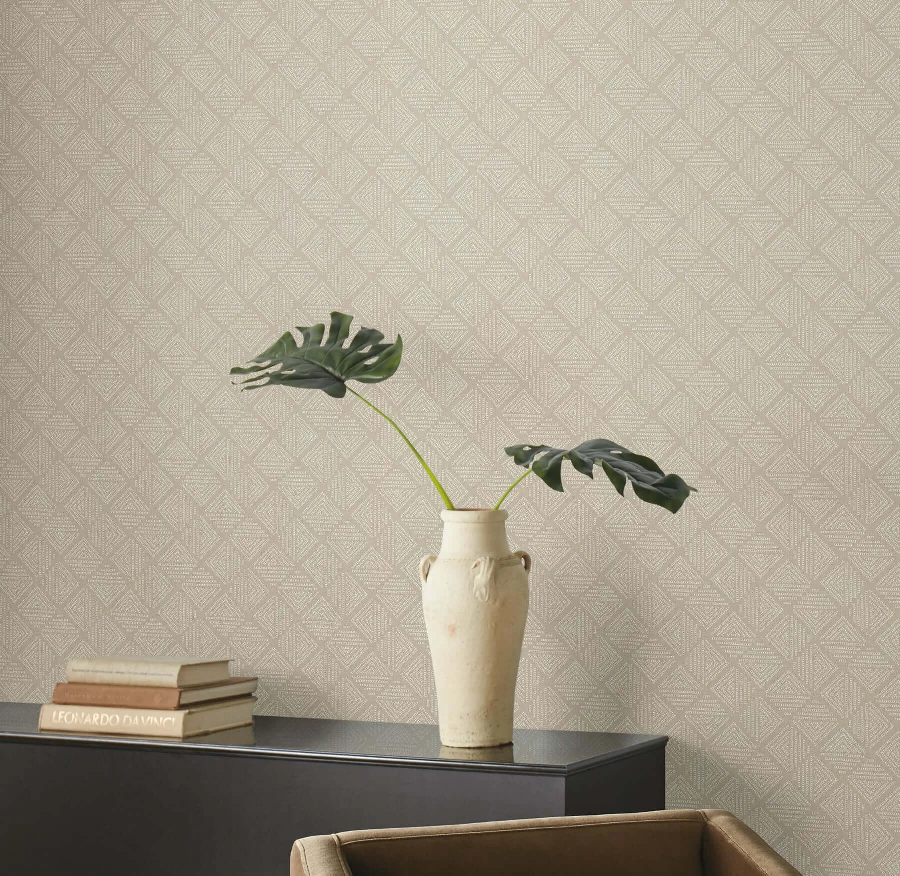 Magnolia Home Center Square wallpaper, color Yarn, SKU MJ4860