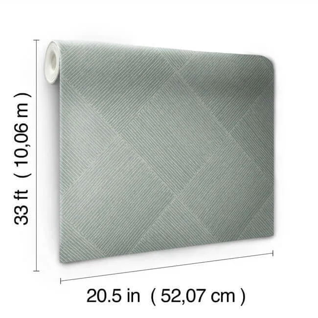 Magnolia Home Channel - Green Wallpaper | Buy Online Magnolia Home Channel wallpaper, color Green, SKU OM3642