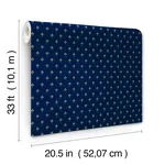 Magnolia Home Charm - Navy Wallpaper | Buy Online Magnolia Home Charm wallpaper, color Navy, SKU MF4776