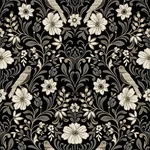 Magnolia Home Colette - Black Wallpaper | Buy Online Magnolia Home Colette wallpaper, color Black, SKU MF4742