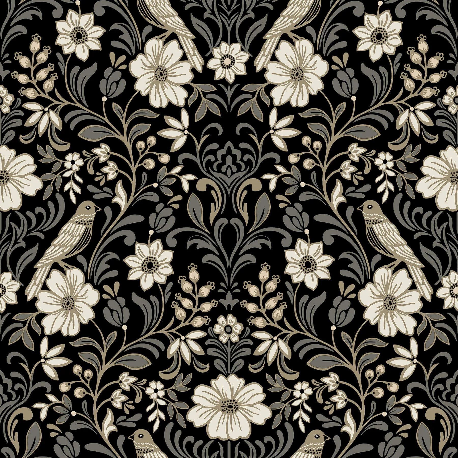 Magnolia Home Colette wallpaper, color Black, SKU MF4742