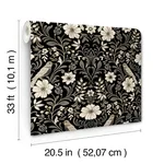 Magnolia Home Colette - Black Wallpaper | Buy Online Magnolia Home Colette wallpaper, color Black, SKU MF4742