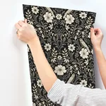 Magnolia Home Colette - Black Wallpaper | Buy Online Magnolia Home Colette wallpaper, color Black, SKU MF4742