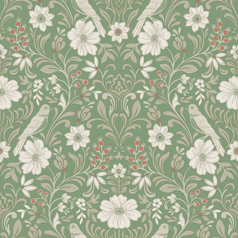 Magnolia Home Colette wallpaper, color Bright Green, SKU MF4747