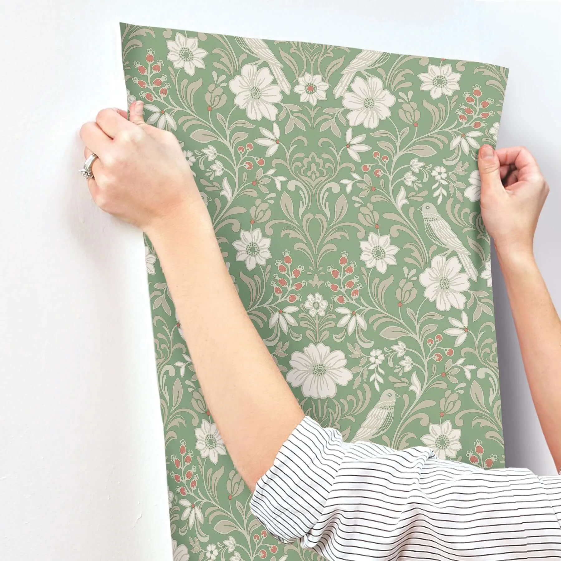 Magnolia Home Colette wallpaper, color Bright Green, SKU MF4747