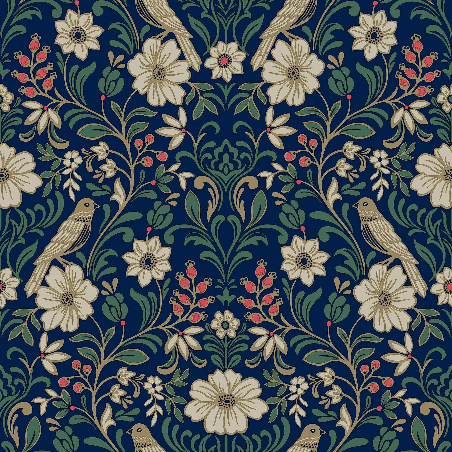 Magnolia Home Colette wallpaper, color Navy, SKU MF4745