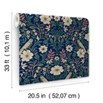 Magnolia Home Colette - Navy Wallpaper | Buy Online Magnolia Home Colette wallpaper, color Navy, SKU MF4745