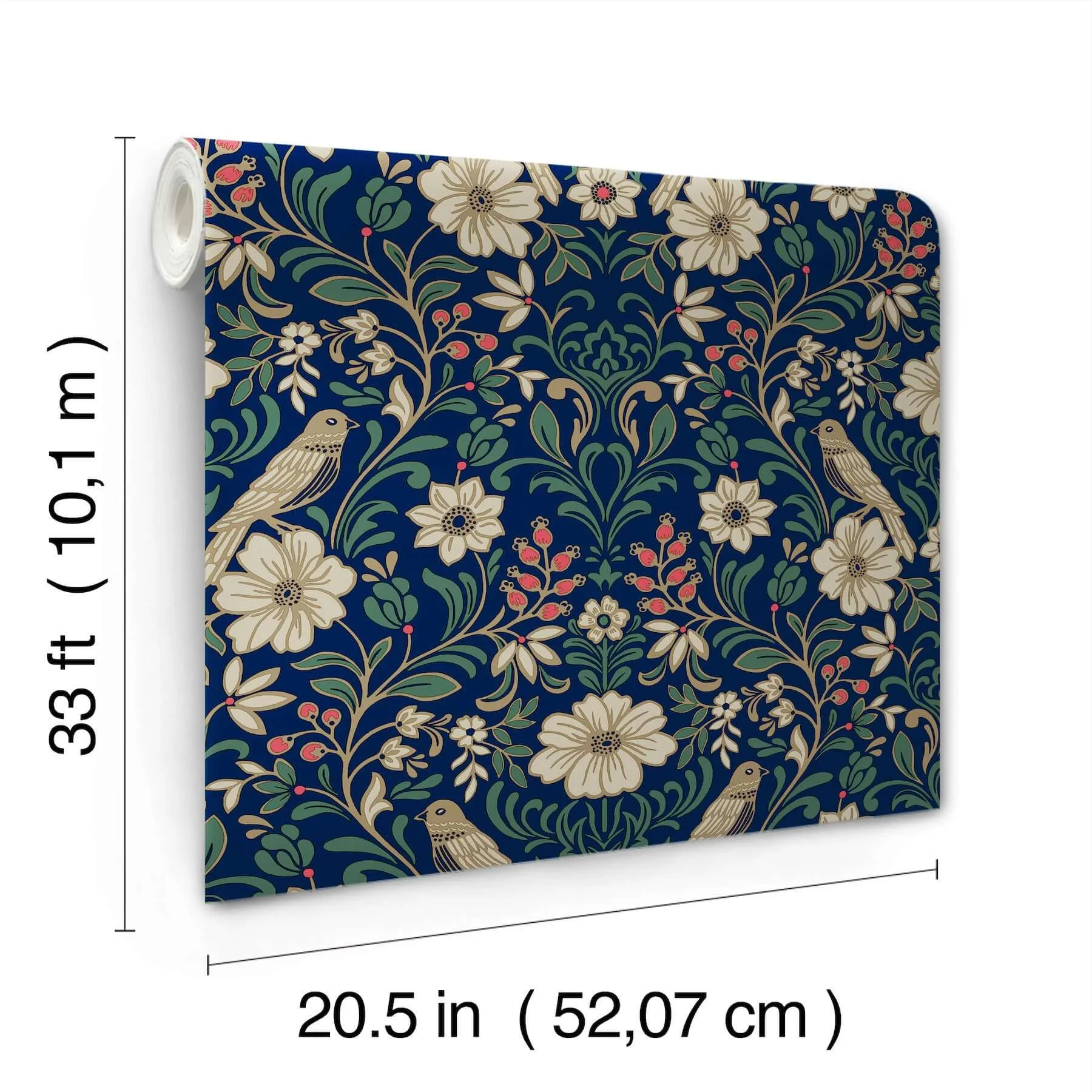 Magnolia Home Colette - Navy Wallpaper | Buy Online Magnolia Home Colette wallpaper, color Navy, SKU MF4745