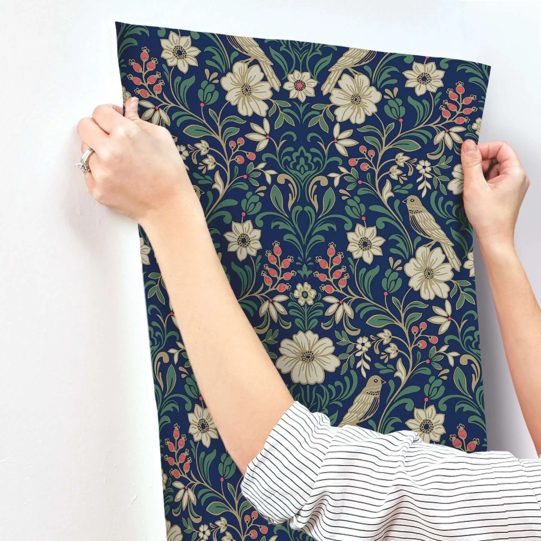 Magnolia Home Colette - Navy Wallpaper | Buy Online Magnolia Home Colette wallpaper, color Navy, SKU MF4745