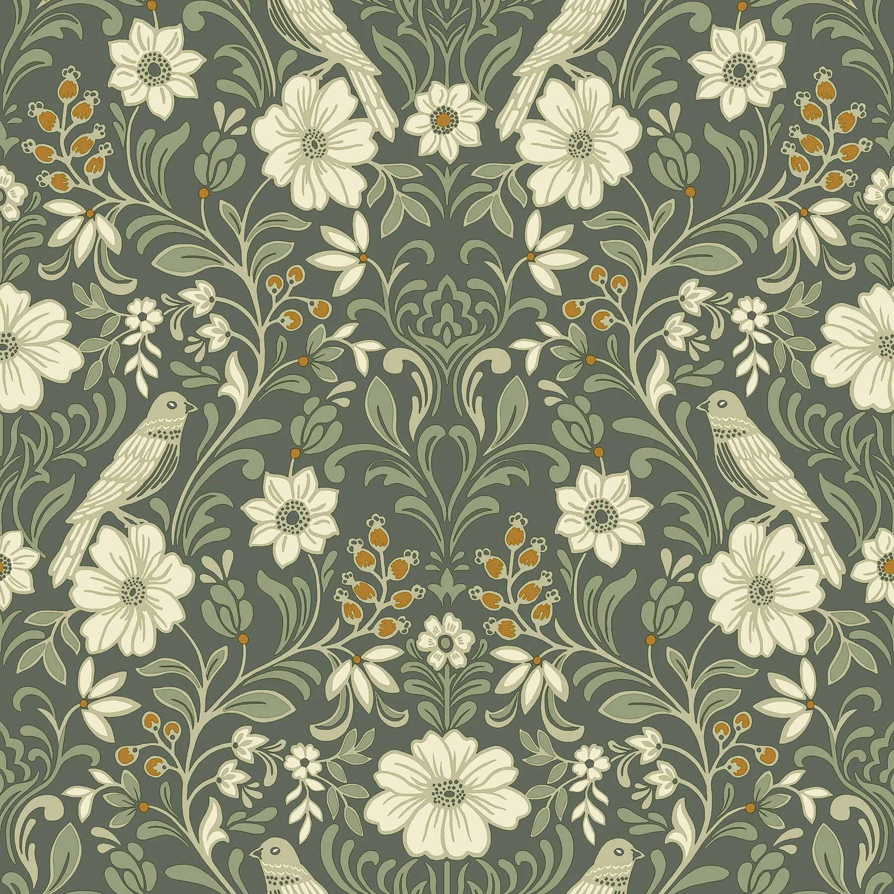Magnolia Home Colette wallpaper, color Olive, SKU MF4741