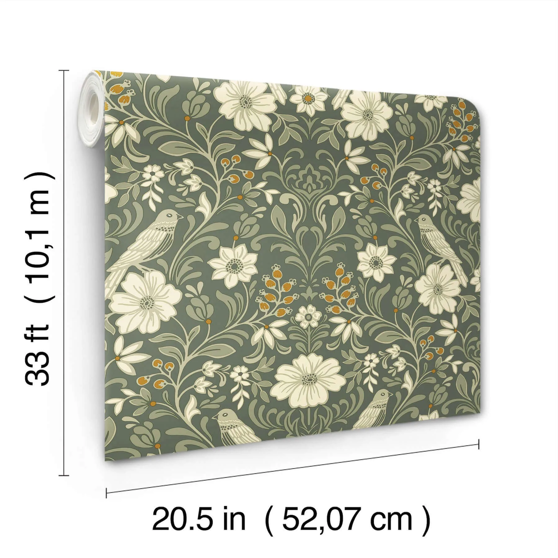Magnolia Home Colette - Olive Wallpaper | Buy Online Magnolia Home Colette wallpaper, color Olive, SKU MF4741