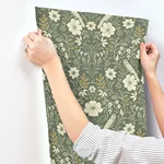 Magnolia Home Colette - Olive Wallpaper | Buy Online Magnolia Home Colette wallpaper, color Olive, SKU MF4741