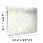 Magnolia Home Coverlet Floral - Grey & Off White Wallpaper | Buy Online Magnolia Home Coverlet Floral wallpaper, color Grey & Off White, SKU MH1595