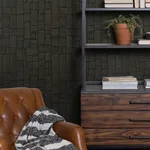 Magnolia Home Crafted Editorial - Black & Gold Metallic Wallpaper | Buy Online Magnolia Home Crafted Editorial wallpaper, color Black & Gold Metallic, SKU PSW1496RL