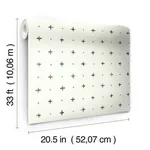 Magnolia Home Cross Stitch - Black Wallpaper | Buy Online Magnolia Home Cross Stitch wallpaper, color Black, SKU MK1100